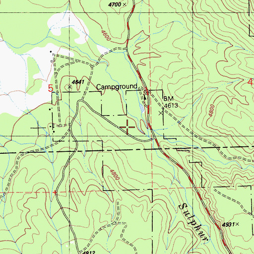 Topographic Map of Barry Creek, CA