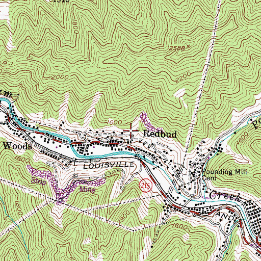 Topographic Map of Darbytown, KY