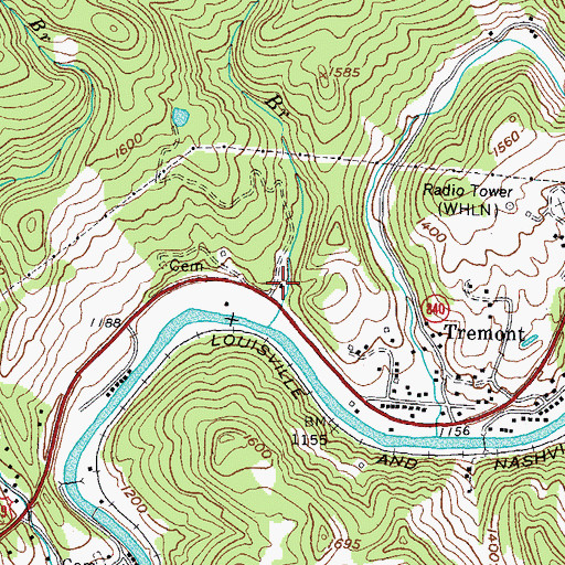 Topographic Map of Day Post Office (historical), KY