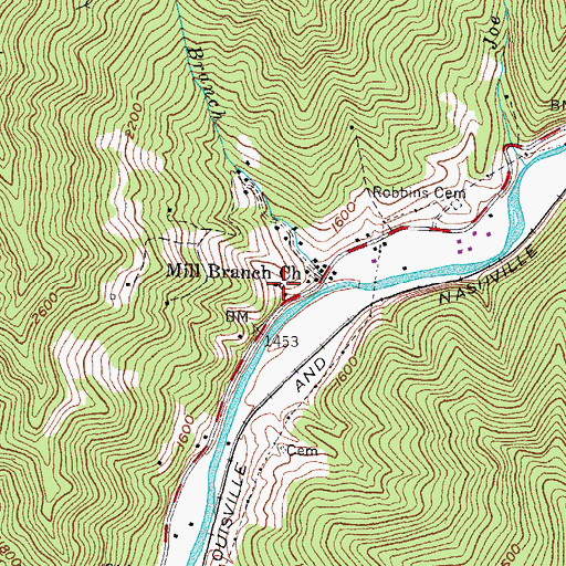 Topographic Map of Devall Post Office (historical), KY