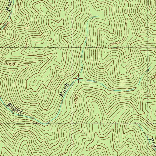 Topographic Map of Fate Fork, KY