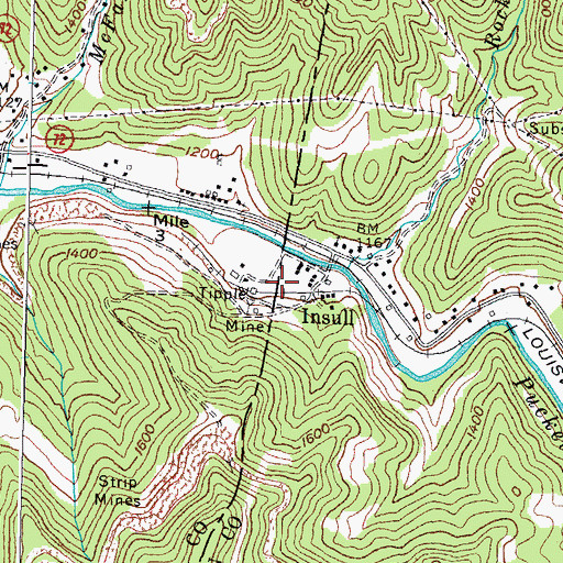 Topographic Map of Fee Railroad Station (historical), KY