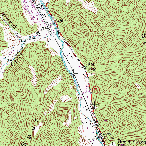 Topographic Map of Fegley Railroad Station (historical), KY