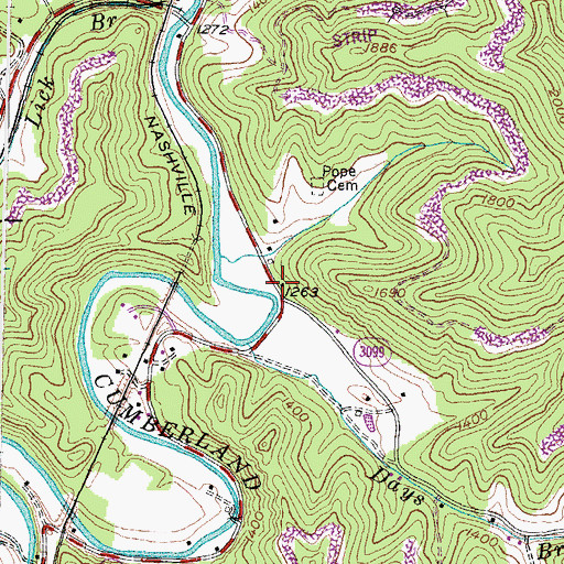 Topographic Map of Flager, KY
