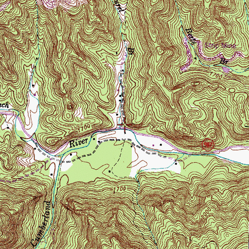 Topographic Map of Fulkerson Post Office (historical), KY