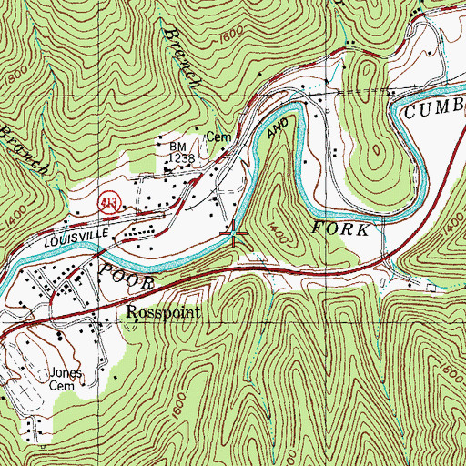 Topographic Map of Gap Branch, KY