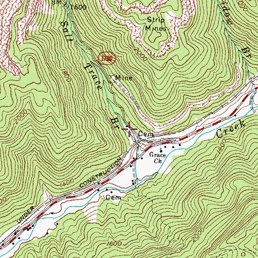 Topographic Map of Gross Post Office (historical), KY