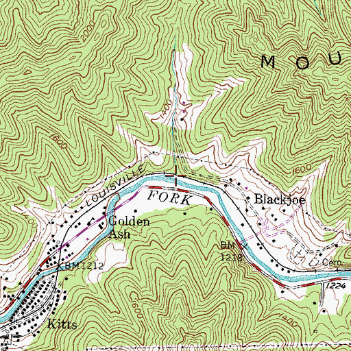 Topographic Map of Hensely Branch, KY
