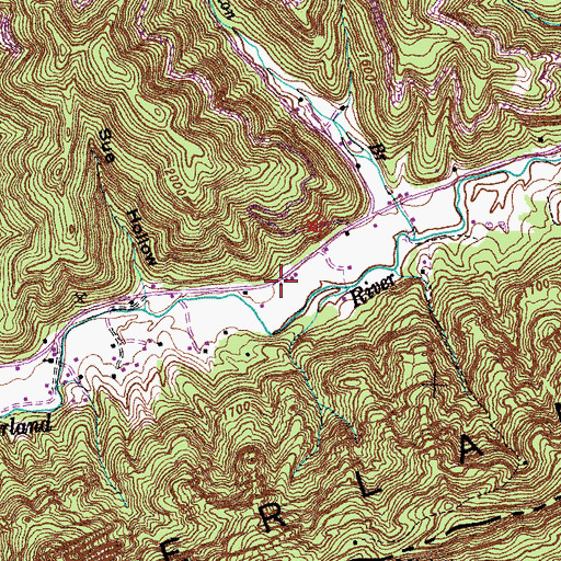 Topographic Map of Hensley Store (historical), KY