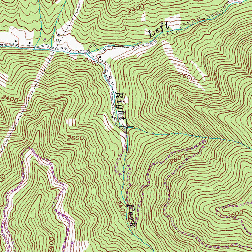 Topographic Map of Coal Bank Branch, KY