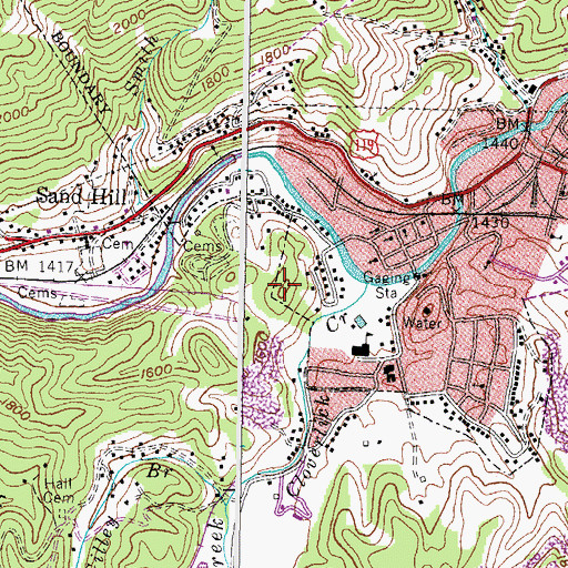 Topographic Map of Indian Hill, KY