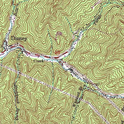 Topographic Map of John Paces Store (historical), KY