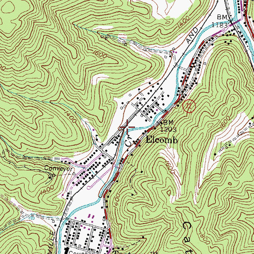 Topographic Map of Keeman Railroad Station (historical), KY