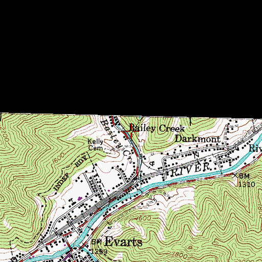 Topographic Map of Keith Post Office (historical), KY