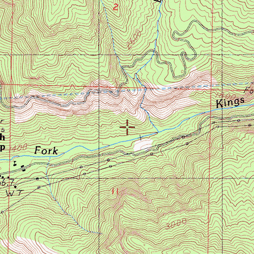 Topographic Map of Basin Creek, CA