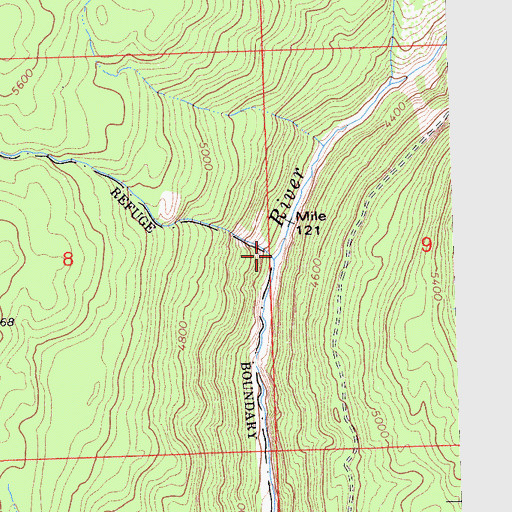 Topographic Map of Basin Creek, CA