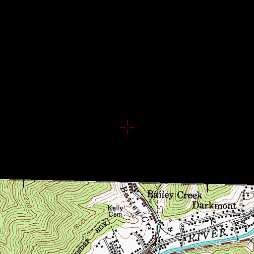 Topographic Map of Left Fork Bailey Creek, KY
