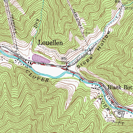 Topographic Map of Leonard Post Office (historical), KY
