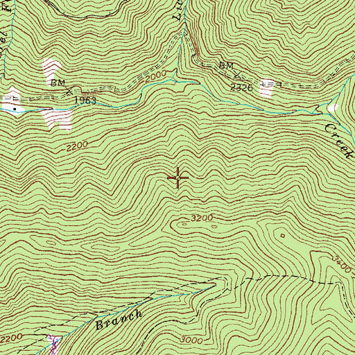 Topographic Map of Long Ridge, KY