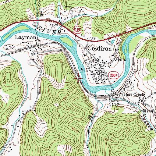 Topographic Map of Munson Railroad Station (historical), KY