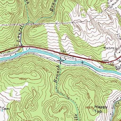 Topographic Map of Oblo Railroad Station (historical), KY