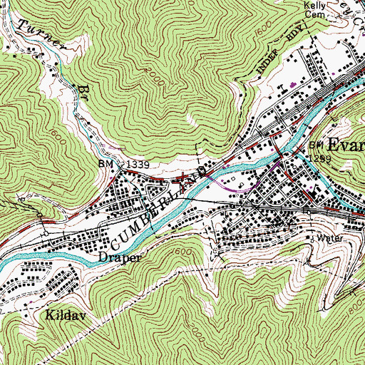 Topographic Map of Parkdale Railroad Station (historical), KY