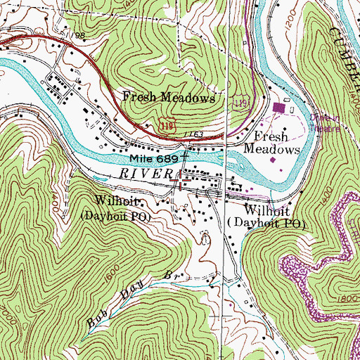 Topographic Map of Pearson Railroad Station (historical), KY