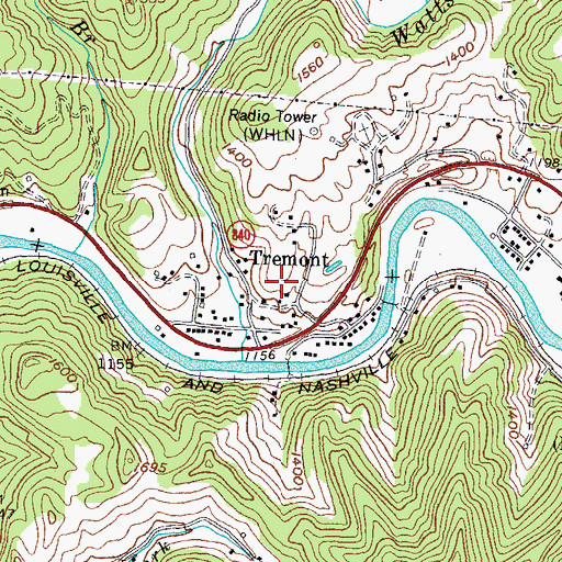 Topographic Map of Pine Flat School (historical), KY