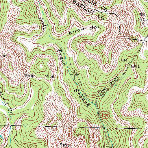 Topographic Map of Salt Trace School (historical), KY