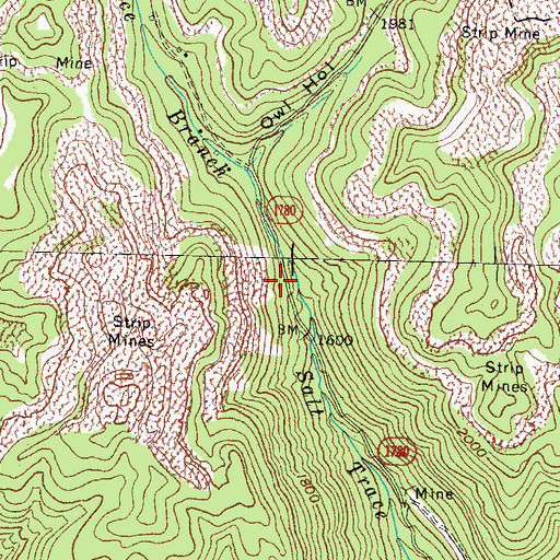 Topographic Map of Salts Post Office (historical), KY