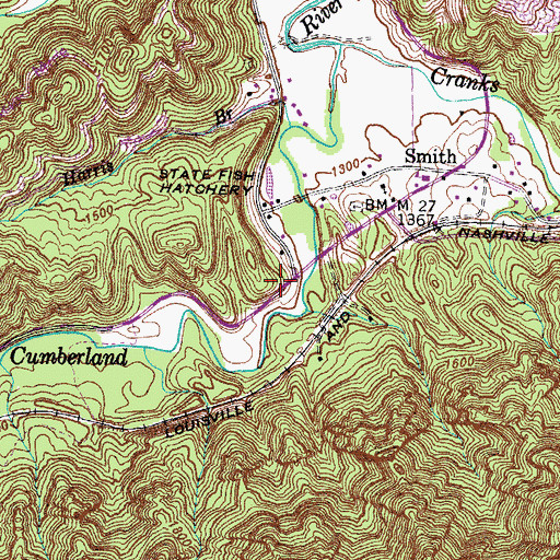 Topographic Map of Smith Post Office (historical), KY