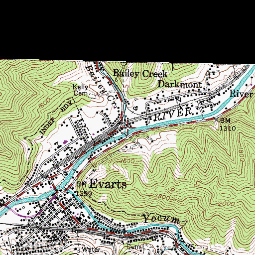 Topographic Map of Smithville Post Office (historical), KY