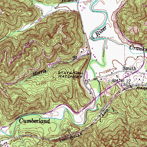 Topographic Map of State Fish Hatchery (historical), KY