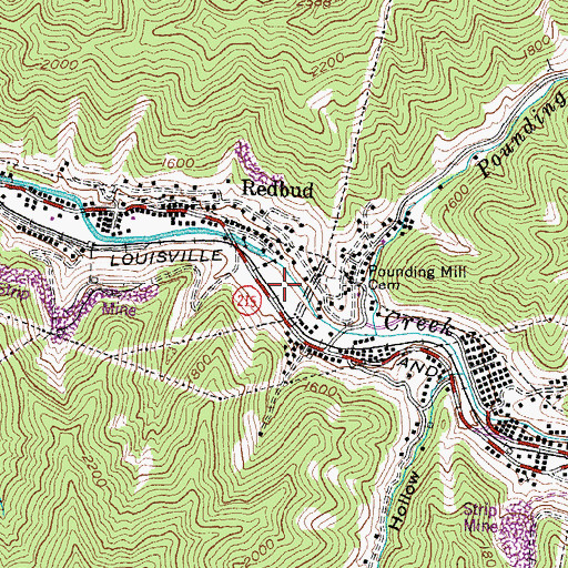 Topographic Map of Sykes Railroad Station (historical), KY