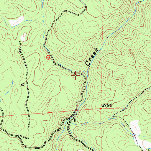 Topographic Map of Bassella Creek, CA