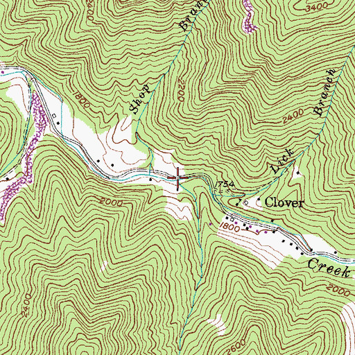 Topographic Map of Thorps Branch, KY