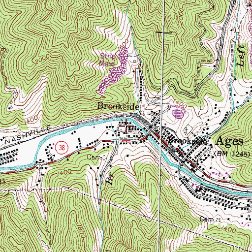 Topographic Map of Tin Can Alley (historical), KY