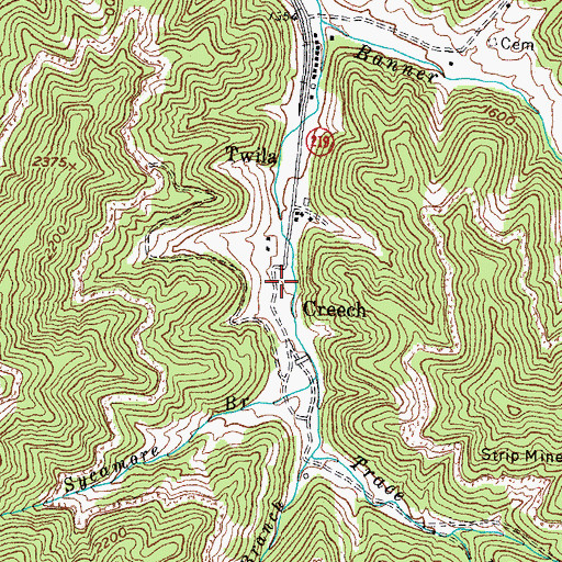 Topographic Map of Tisdale Railroad Station (historical), KY