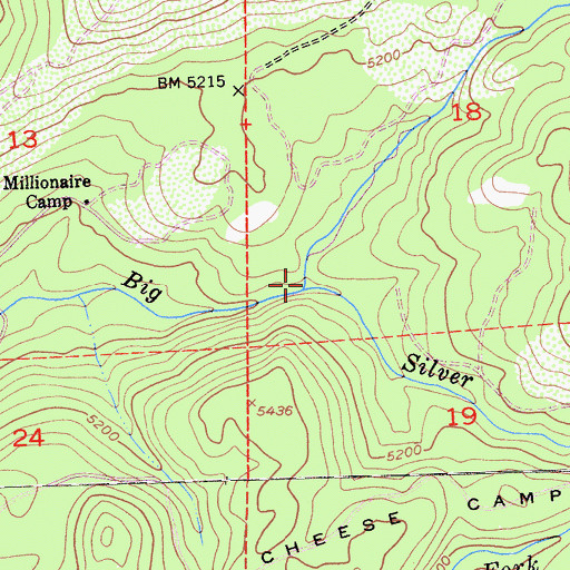 Topographic Map of Bassi Fork, CA