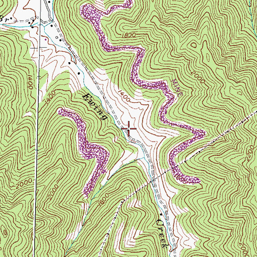 Topographic Map of White Star Post Office (historical), KY