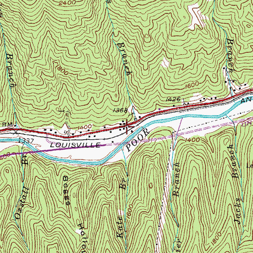 Topographic Map of Whitnel Railroad Station (historical), KY