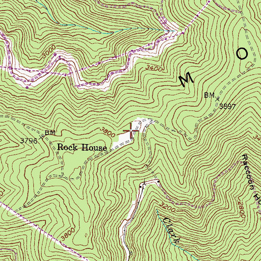 Topographic Map of Yellow Buck Spur, KY