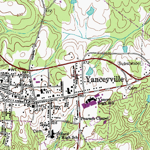 Topographic Map of The Cornerstone Apostolic Tabernacle, NC