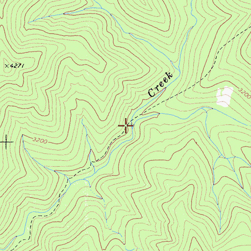 Topographic Map of Battle Creek, CA
