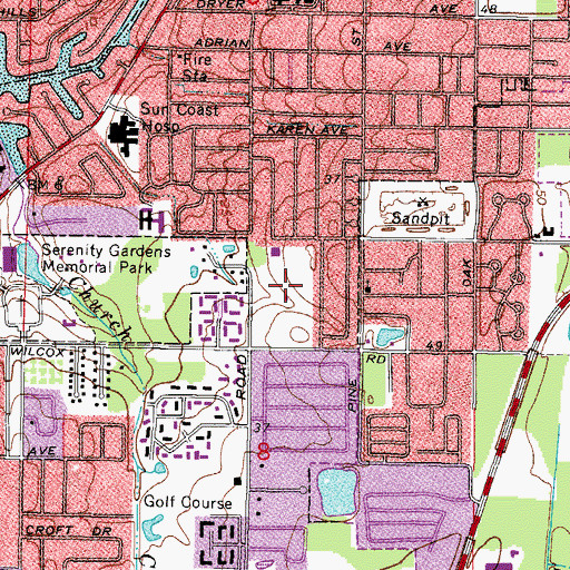 Topographic Map of Southwest Recreation Complex, FL