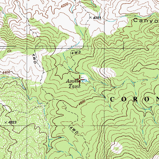 Topographic Map of Anillo Tank, AZ