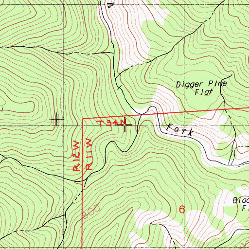 Topographic Map of Baxter Gulch, CA