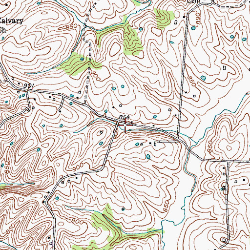 Topographic Map of Counter Post Office (historical), KY