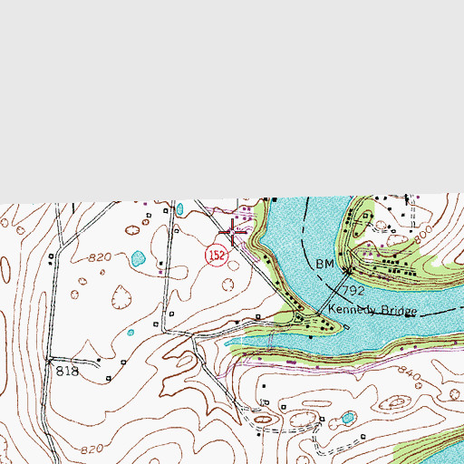 Topographic Map of Dix River Post Office (historical), KY