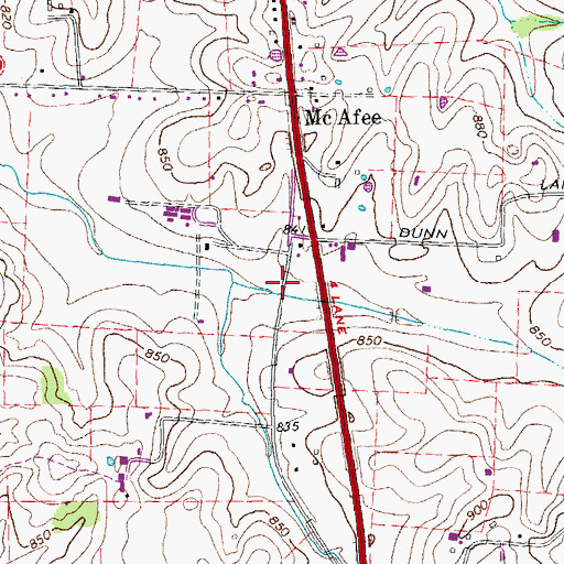 Topographic Map of Dunnlora (historical), KY